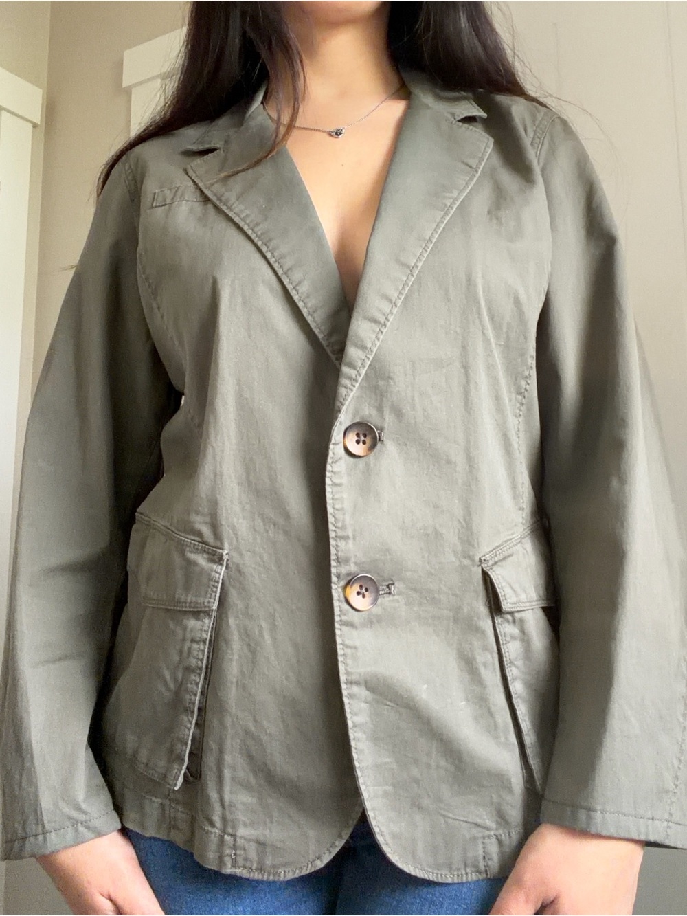 Calvin Klein Jeans Olive Utility Blazer